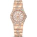 Relógio feminino falso Omega Constellation Quartz 27mm Madrepérola Diamante Rosa Ouro 123.55.27.60.55.011