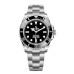 Réplica Rolex Submariner sem data 41 mm relógio masculino de aço com mostrador preto 124060