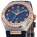 Relógio feminino falso Omega Constellation Co-Axial Master Chronometer Blue Dial Diamond 131.28.29.20.99.003