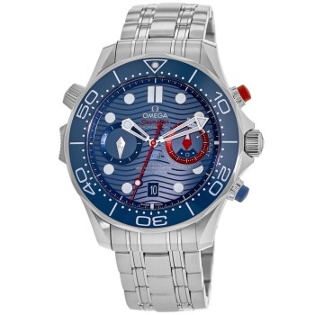 Copiar relógio masculino Omega Seamaster Diver 300 M cronógrafo America's Cup Edition 210.30.44.51.03.002