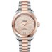 Réplica Omega Seamaster Aqua Terra 150m Master Co-Axial Cinza Diamante Mostrador em Aço e Ouro Rosa Relógio Feminino 220.20.34.20.59.001