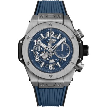 Réplica Hublot Big Bang Unico Azul Esqueleto Dial Pulseira De Borracha Relógio Masculino 421.NX.5170.RX