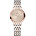 Cópia Omega De Ville Prestige Quartz 27,5 mm Off White Dial Relógio feminino em ouro rosa 18k e aço 434.20.28.60.09.001