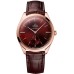 Réplica Omega De Ville Tresor Red Dial 18K Rose Gold Leather Strap Relógio Masculino 435.53.40.21.11.002