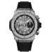 Réplica Hublot Big Bang Unico 42 mm esqueleto mostrador pulseira de borracha relógio masculino 441.NX.1171.RX