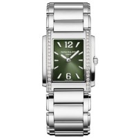 Cópia Patek Philippe Twenty-4 Green Sunburst Dial Steel Relógio feminino 4910/1200A-011