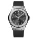 Copiar relógio masculino Hublot Classic Fusion automático com mostrador cinza e pulseira de borracha 542.NX.7071.RX