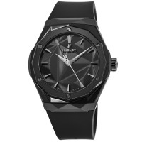 Falso Hublot Classic Fusion Orlinski Black Magic Mostrador Preto Pulseira de Borracha Relógio Masculino 550.CS.1800.RX.ORL21