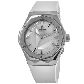 Relógio feminino falso Hublot Classic Fusion branco Orlinski Edition 550.NS.2200.RW.ORL20