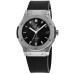 Relógio feminino falso Hublot Classic Fusion automático com mostrador preto e pulseira de borracha 565.NX.1470.RX