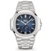 Copiar relógio masculino Patek Philippe Nautilus com mostrador azul em aço 5726/1A-014