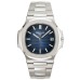 Replica Relógio Patek Philippe Nautilus com mostrador azul em ouro branco 18K 5811/1G-001