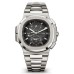 Cópia Patek Philippe Nautilus Tempo de viagem cronógrafo mostrador preto graduado relógio masculino de aço inoxidável 5990/1A-001