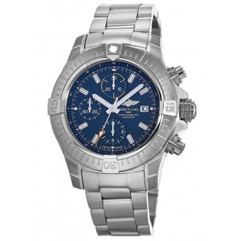 Réplica Breitling Avenger Chronograph 45 Relógio Masculino com Mostrador Azul Automático A13317101C1A1