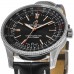 Réplica Breitling Navitimer Automático 41 Mostrador Preto Pulseira De Couro Relógio Masculino A17326241B1P1