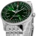 Cópia Breitling Navitimer Automático 41 Relógio Masculino de Aço com Mostrador Verde A17326361L1A1