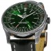 Réplica Breitling Navitimer Automático 41 Mostrador Verde Pulseira De Couro Relógio Masculino A17326361L1P1