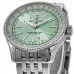 Cópia Breitling Navitimer Automático 36 Relógio Feminino de Aço com Mostrador Verde A17327361L1A1