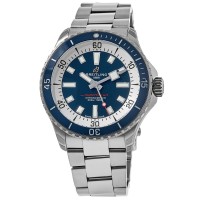 Réplica Breitling Superocean Automático 42 Relógio Masculino De Aço Com Mostrador Azul A17375E71C1A1