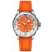 Cópia Breitling Superocean Automático 36 Mostrador Laranja Pulseira de Borracha Relógio Feminino A1737721101S1