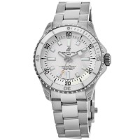 Cópia Breitling Superocean Automático 36 Relógio Feminino de Aço com Mostrador Branco A17377211A1A1