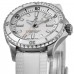 Réplica Breitling Superocean Automático 36 Mostrador Branco Pulseira De Borracha Relógio Feminino A17377211A1S1