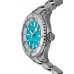 Relógio feminino falso Breitling Superocean automático 36 com mostrador turquesa em aço A17377211C1A1