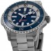 Cópia Breitling Superocean Automático 46 Relógio Masculino de Aço com Mostrador Azul A17378E71C1A1