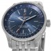 Relógio feminino falso Breitling Navitimer automático 35 com mostrador azul em aço inoxidável A17395161C1A1