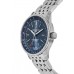 Relógio feminino falso Breitling Navitimer automático 35 com mostrador azul em aço inoxidável A17395161C1A1