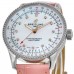 Cópia Breitling Navitimer Automático 35 Mãe de Pérola Diamante Mostrador Pulseira de Couro Relógio Feminino A17395211A1P3