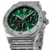 Réplica Breitling Chronomat B01 42 Relógio cronógrafo verde com mostrador em aço inoxidável AB0134101L1A1