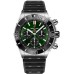 Réplica Breitling Super Chronomat B01 44 Relógio Masculino com Pulseira de Borracha com Mostrador Verde AB0136251L1S1