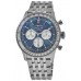 Cópia Breitling Navitimer B01 Cronógrafo 46 Relógio masculino de aço com mostrador azul AB0137211C1A1