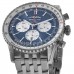 Cópia Breitling Navitimer B01 Cronógrafo 46 Relógio masculino de aço com mostrador azul AB0137211C1A1