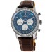 Réplica Breitling Navitimer B01 Cronógrafo 46 Mostrador Azul Pulseira de Couro Relógio Masculino AB0137211C1P1