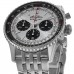 Réplica Breitling Navitimer B01 cronógrafo 43 relógio masculino de aço com mostrador prateado AB0138241G1A1