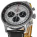 Replica Relógio Breitling Navitimer B01 cronógrafo 43 com mostrador prateado e pulseira de couro AB0138241G1P1