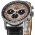 Falso Breitling Navitimer B01 Cronógrafo 43 Mostrador de Cobre Pulseira de Couro Relógio Masculino AB0138241K1P1