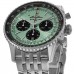 Cópia Breitling Navitimer B01 Cronógrafo 43 Mint Green Dial Steel Relógio masculino AB0138241L1A1