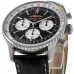 Réplica Breitling Navitimer B01 Cronógrafo 41 Relógio Masculino com Pulseira de Couro com Mostrador Preto AB0139211B1P1