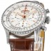 Cópia Breitling Navitimer B01 Cronógrafo 41 Relógio masculino com pulseira de couro com mostrador prateado AB0139211G1P1