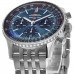 Réplica Breitling Navitimer B01 Cronógrafo 41 Relógio Masculino de Aço com Mostrador Azul AB0139241C1A1