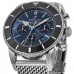 Réplica Breitling Superocean Heritage II B01 Cronógrafo 44 Mostrador Azul Pulseira de malha de aço Relógio masculino AB0162121C1A1