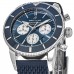 Falso Breitling Superocean Heritage II cronógrafo 44 mostrador azul pulseira de borracha relógio masculino AB0162161C1S1