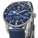 Réplica Breitling Superocean Heritage II Automático 42 Mostrador Azul Pulseira de Borracha Relógio Masculino AB2010161C1S1