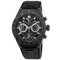 Copiar relógio masculino Tag Heuer Carrera Tourbillon preto titânio CAR5A8W.FT6071