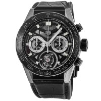 Replica Relógio Tag Heuer Carrera Tourbillon Skeleton com cronógrafo automático 45 mm CAR5A8Y.FC6377-PO