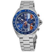 Replica Relógio Tag Heuer Fórmula 1 X Gulf edição especial com mostrador azul em aço CAZ101AT.BA0842