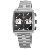 Replica Relógio Tag Heuer Monaco cronógrafo mostrador preto em aço inoxidável CBL2113.BA0644